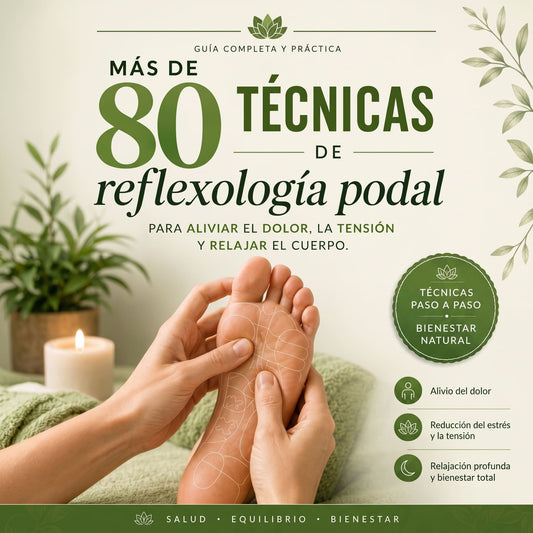 +80 Técnicas Reflexología podal, aliviar dolor, tensión y relajar el cuerpo